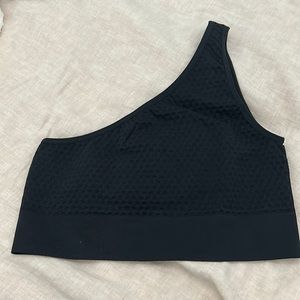 Black Zara one shoulder top